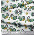 thumbnail image 2 of Soimoi Polyester Crepe Fabric Dot,Floral & Paisley Print Fabric by The Yard 42 Inch Wide, 2 of 3