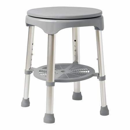 Medline Durable Round Shower Stool Supports up to 300 lbs Gray