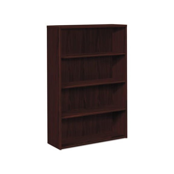 10500 Series Laminate Bookcase Four-Shelf, 36w x 13-1/8d x 57-1/8h, Mahogany