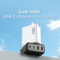 100W GAN Battery Charger 4 Ports Power Adapter Compatible For DJI Air 3