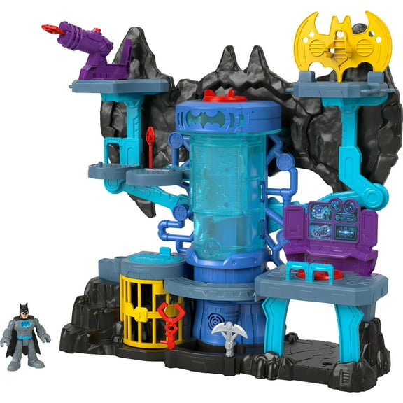 Imaginext DC Super Friends Bat-Tech Batcave Batman Figure Playset with Lights & Sounds