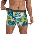 thumbnail image 2 of Cauagu Tropical Floral Print Boxer Briefs for Men,Comfortable Breathable Men's Underwear Moisture Wicking Underpants -Medium, 2 of 8