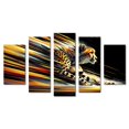 thumbnail image 1 of Cuadro decorativo para Sala, Comedor y Recamara, Abstracto Cheeta, Velocidad, Amarillo, minimalista, moderno, elegante, juego de 5 piezas, 1 of 5