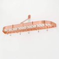 thumbnail image 4 of Old Dutch International 121CP 36 x 9 x 11.25 Satin Copper Wall Pot Rack with 12 Hooks, 4 of 5
