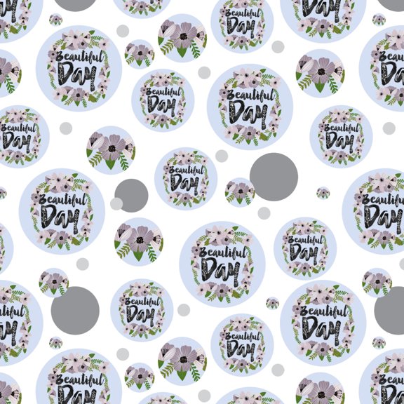 Beautiful Day Flowers Wedding Bridal Shower Premium Gift Wrap Wrapping Paper Roll