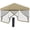 Khaki, variant on Outsunny 10' x 10' Pop-Up Canopy Tent Outdoor Party Tent with Mesh Sidewalls, 3-Level Adjustable Height, Roller Bag, Silver