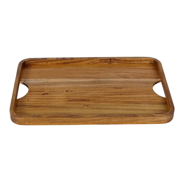 Charola de Servicio Mainstays Rectangular de Madera Café