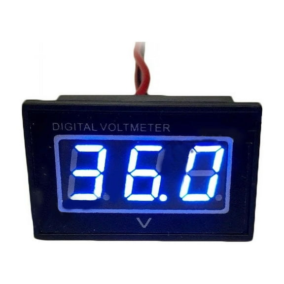 Automotive Authority Golf Cart Digital Volt Meter Battery Gauge 36V, Blue Display