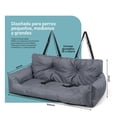 thumbnail image 3 of Asiento de Coche para Perro, Transportadora para Automóvil Esquimal (Gris, 100x52x37 cm), 3 of 6