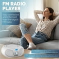 thumbnail image 6 of Philips Bluetooth Portable Boombox with Top-Loading CD Player, FM Radio, USB Playback, and Dynamic Bass Boost - White, 6 of 7