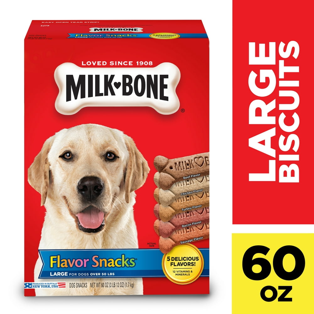 MilkBone Flavor Snacks Dog Biscuits for Largesized Dogs, 60Ounce
