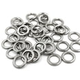 thumbnail image 1 of 50 Fishing Solid Stainless Steel Seamless Snap Rings Lures Tackleconnector 3.4*5.5mm, 1 of 5
