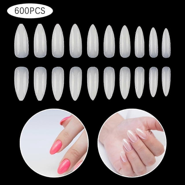 Traceless False Nail Transparent Nail Tip Nail Long Water Drop Nail Nail 600pc
