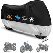 OhhGo XXL 190T Motorcycle Cover Waterproof for Harley Davidson Outdoor Motorbike All Weather