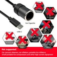 thumbnail image 2 of USB C Male To 12V Adapter | USB To Car Power Socket Converter Connector 1Pack, 2 of 6