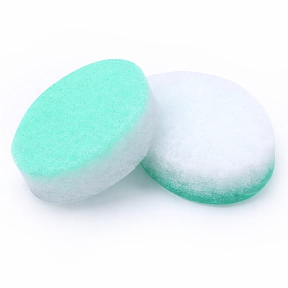 Lsupdaol 2 Pcs Double Sided Gentle Exfoliating Daily Cleansing Removing Dead Skin Foam Sponge Twin Pack with Dual Sided Facial Sponges, White