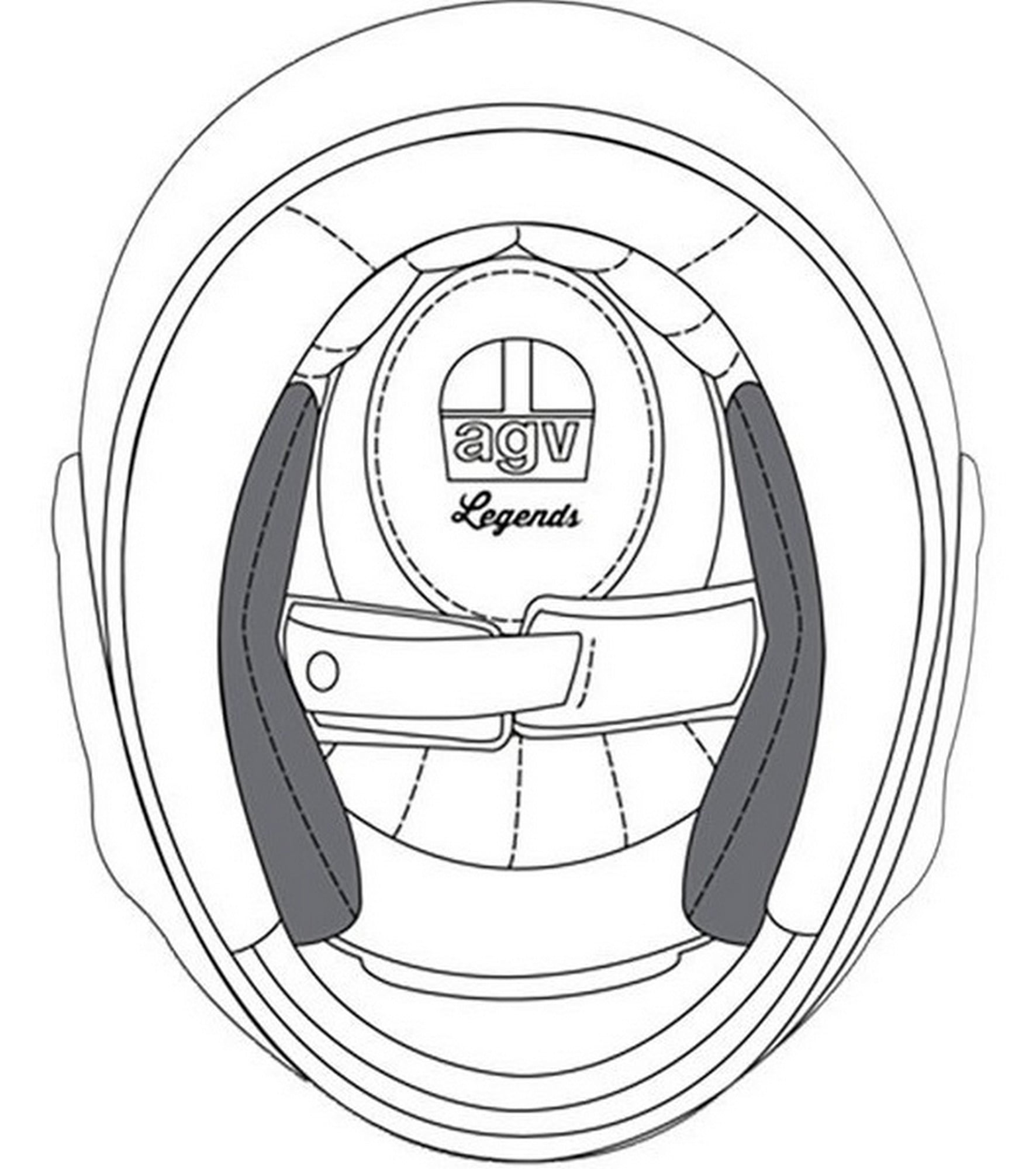 AGV X101 Helmet Replacement Cheek Pads Black MD