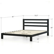 Zinus Arnav 36 Metal Platform Bed with Headboard, King