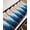 Blue, variant on Teal Green Stair Treads for Wooden Steps Indoor Runner Rug Carpet, Geometric Brown White Beach Waves Gradient 4 Pieces Peel and Stick Staircase Step Treads Covers Washable Throw Door Mats, 30"x8"
