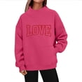 thumbnail image 4 of Valentines Turtleneck Sweatshirts For Women Casual Long Sleeve Valentine'S Sweatshirt Love Letter Graphic Sweatshirt, 4 of 5