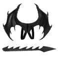 thumbnail image 1 of Conjunto de accesorios de ropa de alas y cola de dragón Conjunto de accesorios de disfraces de cosplay para niños Accesorios de escenario decorativos para el carnaval de Halloween, 1 of 5