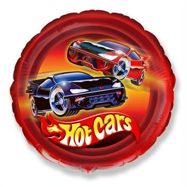 18 inch Hot Cars Foil Mylar Balloon - Party Supplies Decorations