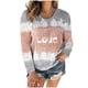 thumbnail image 1 of Casual mujer verano Sexy gradiente estampado Regular cuello redondo mujeres manga larga Top Fridja  czfsfas2524, 1 of 3
