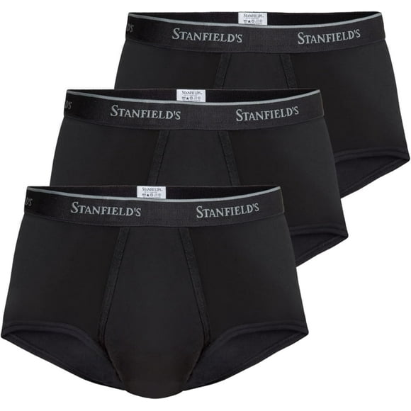 Stanfield’s Men’s Organic Briefs Black, XXL, 3-pack