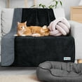 thumbnail image 6 of PetAmi Waterproof Dog Blanket, Leakproof Puppy Blanket for Medium Large Dogs, Furniture Sofa Couch Cover Protector, Fleece Pet Throw Indoor Cat Kitten, Reversible Washable Soft Plush, 40x60 Black Gray, 6 of 7