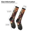 thumbnail image 2 of Daiia Sports Socks Abstract Geometric Faces Printed Novelty Crew Socks for Men Women Knee High Socks Cotton Socks Soft & Breathable Support Unisex Socks, 2 of 9