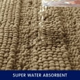 thumbnail image 6 of Subrtex Soft 1-piece Luxury Chenille Striped Bathroom Rug, Sand, 18" x 48", Large, 6 of 7