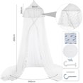 thumbnail image 3 of Bed Canopy with Stars for Baby, Kids, Girls Or Adults, Starry Night Mosquito Net Cover The Baby Crib, Kid Bed, Girls Bed Or Full Size Bed, 3 of 8