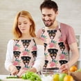 thumbnail image 3 of Rottweiler and Pioneer Flower Apron-Garden Aprons for Women with Pockets-Cotton Linen Waterproof Kitchen Cooking Gardening Aprons Adjustable for Kitchen,Cooking,BBQ and Salon 33x27 Inch, 3 of 7