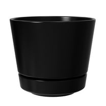 Mainstays Core 8.6" x 8.6" x 7.6" Round Rich Black Plastic Planter
