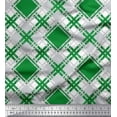 thumbnail image 1 of Soimoi Polyester Crepe Fabric Diagonal Check Print Fabric by The Yard 42 Inch Wide, 1 of 3