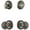 Antique Pewter, variant on Grandeur 823343 Newport Solid Brass Single Cylinder Keyed Entry Knobset And Deadbolt Combo