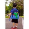 thumbnail image 3 of Mochila pequeña para niños pequeños Mochila linda y fresca con diseño de dinosaurio impermeable para niños y niñas (azul grande), 3 of 3