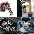 thumbnail image 5 of XYZCANDO Cow Brown Spot Print Car Seat Cover Steering Wheel Cover Car Trash Can Seat Belt Cover Keychain Lipstick Cover Center Mirror Cover Coasters Auto Interior Protector Personalized, 5 of 5