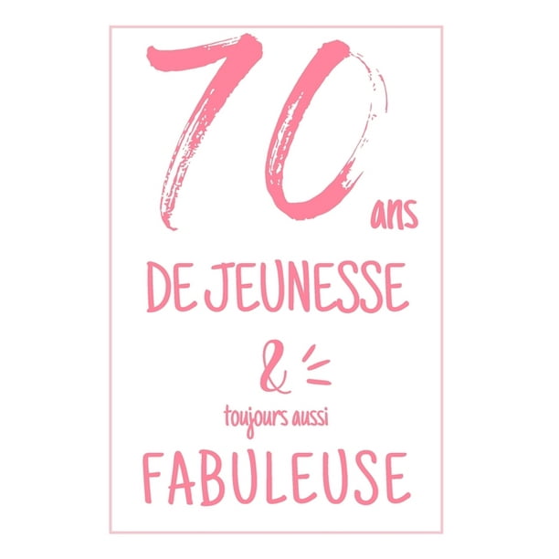 Anniversaire 70 Ans Carnet De Notes Pour Elle Une Idee Cadeau Original Et Utile Pour Celebrer