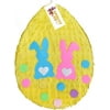APINATA4U 2-D Easter Egg Pinata Easter Gender Reveal Pinata He or She Pink or Blue Bunny Accents