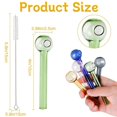 thumbnail image 5 of 8-pack Reusable Glass Straws, Colorful Glass Straws, 10 cm Short Straws with 1 Cleaning Brush, Cocktails, Milkshakes, Coffee, 5 of 5