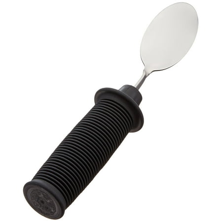 Grip Weighted Utensils Sammons Preston Sure Hand Bendable & Weighted Tablespoon, Assistive Eating Spoon with Good Grips for Hand Arthritis & Weak Grasp, Utensil with Thick Handle for Independent Eating, 8 1/8