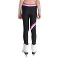thumbnail image 2 of HULIJA Kids Girls Full Length Figure Ice Skating Leggings Gymnastics Dance Pants Hot Pink 6, 2 of 6