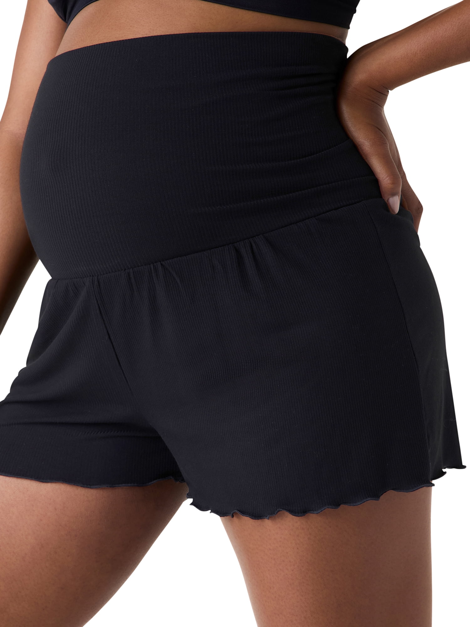 Ingrid & Isabel For Every Belly Women's Maternity Ribbed T-Shirt & Short Sleep Set, Sizes S-XXXL