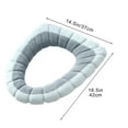 thumbnail image 4 of Fmxomd Soft Toilet Seat Cushion Washable and Comfortable Toilet Seat Cover Pads Reusable Thicker Winter Warmer Cover Pads (Gray,1Pack), 4 of 7