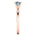thumbnail image 3 of Solitaire Engagement Ring for Women - 1ct Blue Moissanite in 18K Rose Gold Promise Ring, 3 of 6