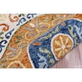 thumbnail image 4 of 4â€™ Round Orange Traditional Medallion Area Rug, 4 of 8