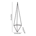 thumbnail image 3 of Geometric Air Plant Holder with Hanging Chain, Metal Hanging Tillandsia Holder, 3 Different Size Macrame Plant Holder, for Small Air Plants Indoor Garden Wall Decor, 3 of 6