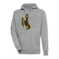 thumbnail image 2 of Men's Antigua Heather Gray Wyoming Cowboys Big & Tall Victory Pullover Hoodie, 2 of 3