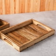 thumbnail image 5 of Mango Wood Serving Trays with Handle, Set of 3 Serving Platters, Appetizer Trays for Serving Food, Coffee, Fruits, Dessert, Cookies at The Parties, 5 of 5